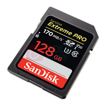 闪迪 SANDISK SD存储卡 U3 C10 V30 4K至尊超极速版数码相机内存卡 128GB 读速170MB/s 写速90MB/s