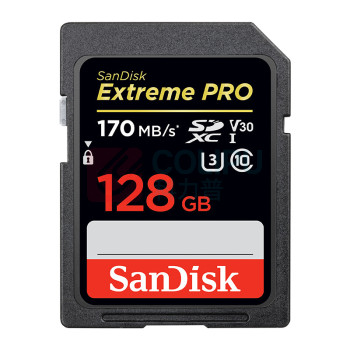闪迪 SANDISK SD存储卡 U3 C10 V30 4K至尊超极速版数码相机内存卡 128GB 读速170MB/s 写速90MB/s
