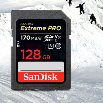 闪迪 SANDISK SD存储卡 U3 C10 V30 4K至尊超极速版数码相机内存卡 128GB 读速170MB/s 写速90MB/s