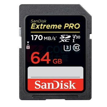 闪迪 SANDISK 存储卡 SDXC 64G SD卡 170MB/s 5D4、EOS R6 V30,class10