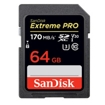 闪迪 SANDISK 存储卡 SDXC 64G SD卡 170MB/s 5D4、EOS R6 V30,class10