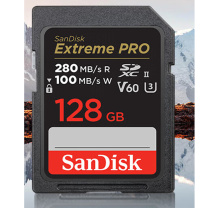 闪迪 SANDISK SD高速相机存储卡 V60 128GB 支持6K视频 读速280MB/s 写速100MB/s