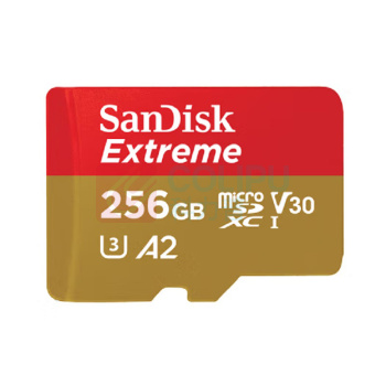 闪迪 SANDISK 存储器 256GB 4K高清 A2 V30 至尊极速存储卡 兼容运动相机无人机 读速190MB/s 写速90MB/s高速内存卡+Type-C
