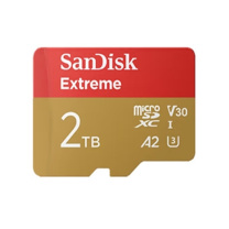 闪迪 SANDISK 内存卡 5K/4K A2 V30 U3 行车仪 运动相机无人机 监控存储卡 TF(MicroSD) 2TB