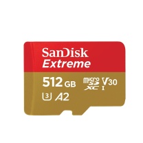 闪迪 SANDISK SanDisk TF(Micro SD)内存卡4K极速金卡A2 V30 U3 存储卡 512GB 读190MB/S