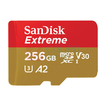 闪迪 SANDISK 存储卡 SDSQXA1-256G-ZN6MA 256GB TF(MicroSD)内存卡 4K极速金卡A2 V30 U3 读190MB/s 一单一议