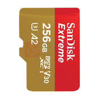 闪迪 SANDISK 存储卡 SDSQXA1-256G-ZN6MA 256GB TF(MicroSD)内存卡 4K极速金卡A2 V30 U3 读190MB/s 一单一议