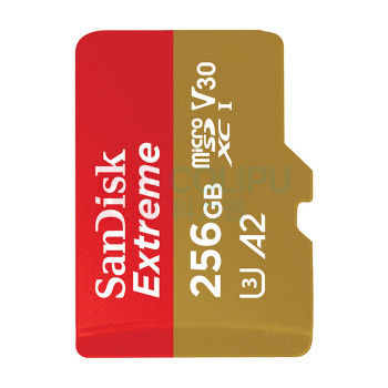 闪迪 SANDISK 存储卡 SDSQXA1-256G-ZN6MA 256GB TF(MicroSD)内存卡 4K极速金卡A2 V30 U3 读190MB/s 一单一议