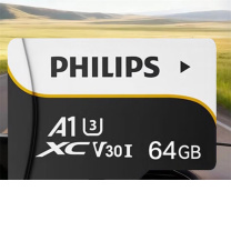 飞利浦 PHILIPS 行车记录仪安防监控专用内存卡存储卡 FM23TF-K 64GB 高速耐用 读速100MB/s