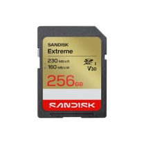 闪迪 SANDISK SD内存卡 SDSDXV5-256G-ZUCIN 256GB, 4K V30 U3 C10, 读速230MB/s, 写速160MB/s