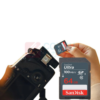闪迪 SANDISK SD内存卡 SDSDUNB-064G-ZN3IN 64G 读速高达100MB/S 32*24*2.1mm