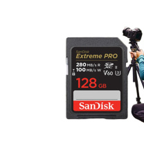 闪迪 SANDISK SD内存卡 SDSDXXY-256G-ZN4IN 6K视频 V60 U3 C10 读速280MB/s 写速100MB/s
