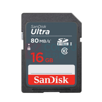 闪迪 SanDisk 16GB SD存储卡 C10 至尊高速版内存卡 SDSDUNC-016G-ZN6IN 读速80MB/s 