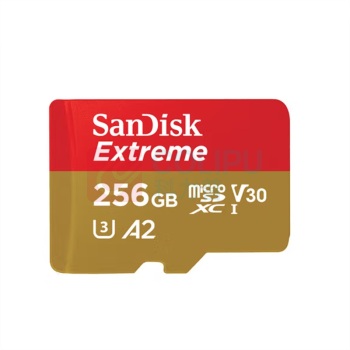 闪迪 SANDISK 内存卡 U3 V30 C10 4K A2 256G 读速190MB/s (备注:适用大疆无人机gopro运动相机)