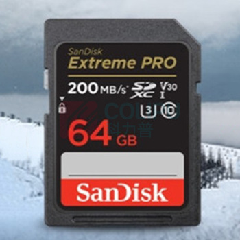 闪迪 SANDISK 64GB SD存储卡 U3 C10 V30 4K 至尊超极速版内存卡 SDSDXXY-064G-ZN4IN 读速200MB/s 写速90MB/s 捕捉4K超高清