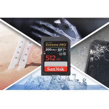 闪迪 SANDISK 512G 单反摄像机存储卡 SD卡高速SD内存卡 U3 512G 