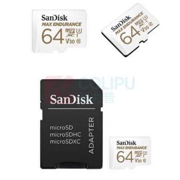 闪迪 SANDISK 64GB TF(MicroSD)存储卡 适用于家庭监控摄像头及行车记录仪内存卡 SDSQQVR-064G-ZN6IA 