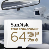 闪迪 SANDISK 64GB TF(MicroSD)存储卡 适用于家庭监控摄像头及行车记录仪内存卡 SDSQQVR-064G-ZN6IA 
