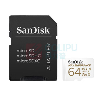 闪迪 SANDISK 64GB TF(MicroSD)存储卡 适用于家庭监控摄像头及行车记录仪内存卡 SDSQQVR-064G-ZN6IA 