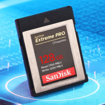 闪迪 SANDISK 单反闪存卡 SDCFE 128G 读1700MB/s 写1200MB/s (黑)