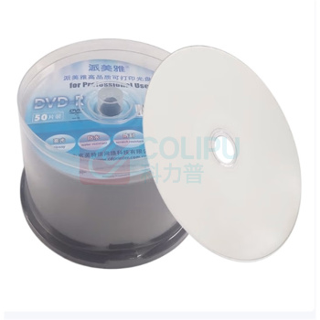 派美雅 光盘 DVD-R 50片桶装 高光防水高品质专业级可打印光盘DVDR 4.7GB