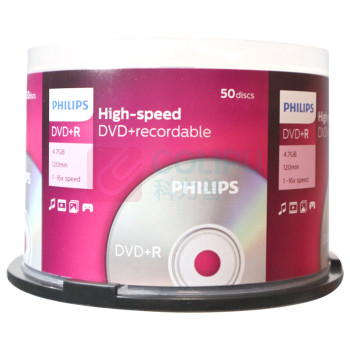 飞利浦 PHILIPS 空白光盘 16速4.7G 4.7G 桶装50片