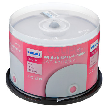 飞利浦 PHILIPS 空白光盘 DVD-R 16速/4.7G/50片桶装