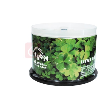 紫光 UNIS 空白光盘/刻录盘 16速 4.7G DVD+R七星四叶草 桶装50片