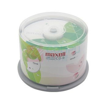 麦克赛尔 maxell 光盘 CD-R 50片/筒 (彩色) 48X 700MB
