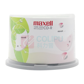 麦克赛尔 maxell 光盘 CD-R 50片/筒 (彩色) 48X 700MB