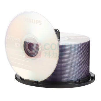飞利浦 PHILIPS DVD+R 光盘 空白光盘 桶装50片 50片/筒 16速 4.7G