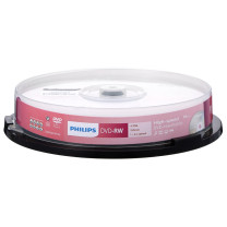 飞利浦 PHILIPS 可擦写空白刻录光盘光碟 DVD-RW 10片装