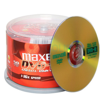 麦克赛尔 maxell 光盘 DVD-R 4.7G 16x 空白光盘 商务金盘50片/筒