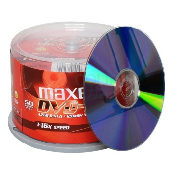 麦克赛尔 maxell 光盘 DVD-R 4.7G 16x 空白光盘 商务金盘50片/筒