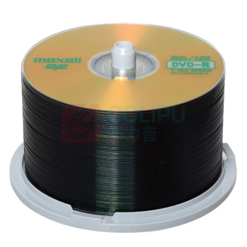 麦克赛尔 maxell 光盘 DVD-R 4.7G 16x 空白光盘 商务金盘50片/筒