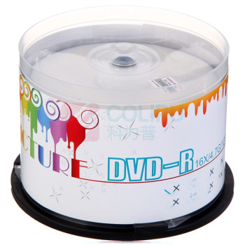 紫光 UNIS 空白光盘/刻录盘 可打印 炫彩系列DVD-R 16速4.7G 桶装50片