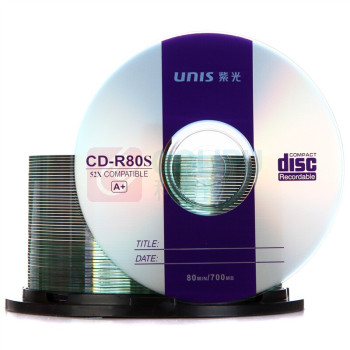 紫光 UNIS 光盘 银河系列 50片/桶 CD-R空白光盘/刻录盘 52速 700M