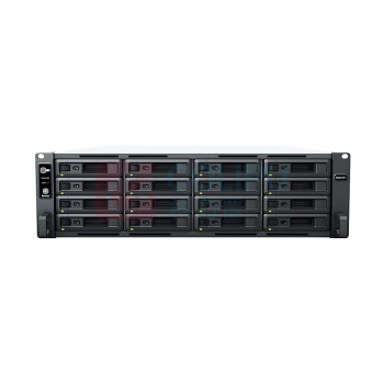 群晖 Synolog 16盘位四核心 3U机架式 网络存储服务器 企业专用 RS2821RP+ NAS 16块HAT5300-12T硬盘