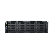 群晖 Synolog 16盘位四核心 3U机架式 网络存储服务器 企业专用 RS2821RP+ NAS 16块HAT5300-12T硬盘
