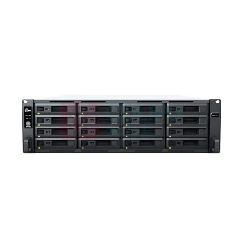 群晖 Synolog 16盘位四核心 3U机架式 网络存储服务器 企业专用 RS2821RP+ NAS 16块HAT5300-16T硬盘