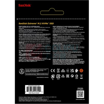 闪迪 SANDISK 固态硬盘 SDSSDX3N-500G-G26 500GB 5000MB/s读速 M.2接口 TLC颗粒 PCIe4.0 NVMe协议