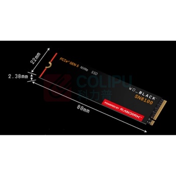 西部数据 WD 固态硬盘 WDS400T1X0M 4TB 80*22*2.38mm NVMe协议PCIe5.0*4 读速14900MB/s旗舰级SN8100