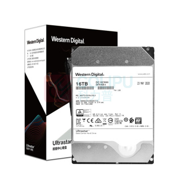西部数据 WD 硬盘 Ultrastar HC550 16TB CMR垂直 7200转 512MB