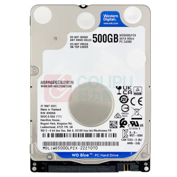 西部数据 WD 笔记本硬盘 WD5000LPZX 500GB 5400转 128MB SATA