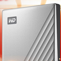 西部数据 WD 移动机械硬盘 My Passport Ultra 2.5英寸 银色 便携 密码保护 兼容Mac 4TB Type-C