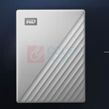 西部数据 WD 移动机械硬盘 My Passport Ultra 2.5英寸 银色 便携 密码保护 兼容Mac 4TB Type-C