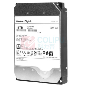 西部数据 WD 企业级硬盘 16TB HC550 SATA6Gb/s 7200RPM 512M 五年质保 氦气密封 WUH721816ALE6L4