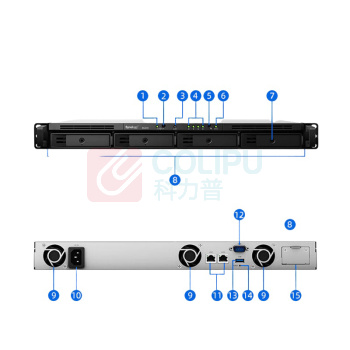 群晖 Synolog (Synology)硬盘 RS422+ 44*478*327.5mm 搭配4块希捷(Seagate) 酷狼PRO16TB