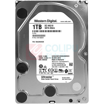西部数据 WD 企业级机械硬盘 HUS722T1TALA604 DC HA210 SATA 7200转128MB CMR垂直 1TB