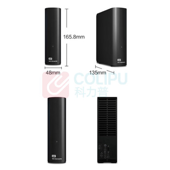 西部数据 WD 元素移动硬盘 3.5英寸大容量台式存储 Elements Desktop 20TB 兼容Mac 官方标配